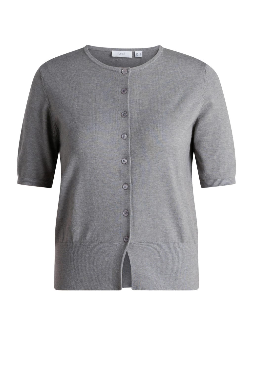 Yest Curve gebreid vest Plus Size - grijs