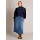 Yest Curve trui Plus Size - donkerblauw