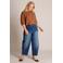 Yest Curve regular waist barrel jeans Plus Size - donkerblauw