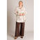 Yest Curve blouse Plus Size met ceintuur en print - meerkleurig