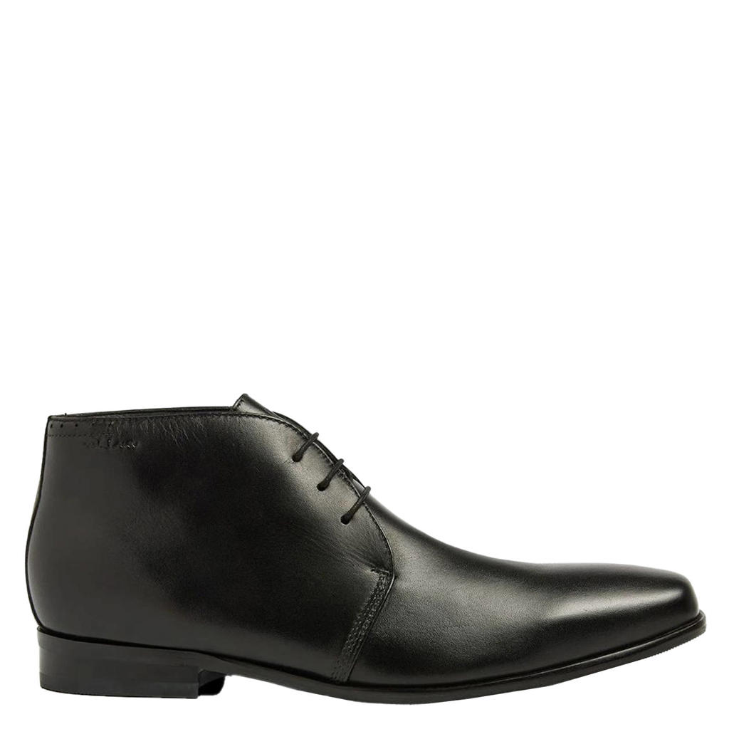 Zwarte heren Van Lier leren veterschoenen -