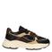 POSH by Poelman Angy chunky leren sneakers - zwart/beige