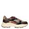 POSH by Poelman Angy chunky leren sneakers - bruin/roze