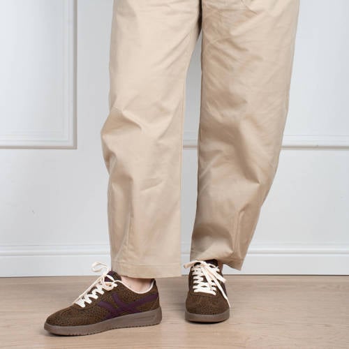 POSH by Poelman Megan suèdelook sneakers bruin/zwart