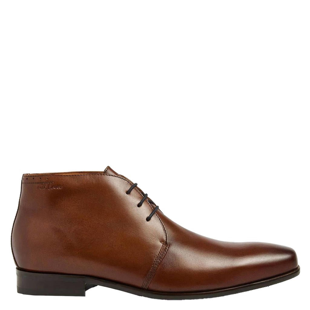 Cognackleurige heren Van Lier leren veterschoenen -