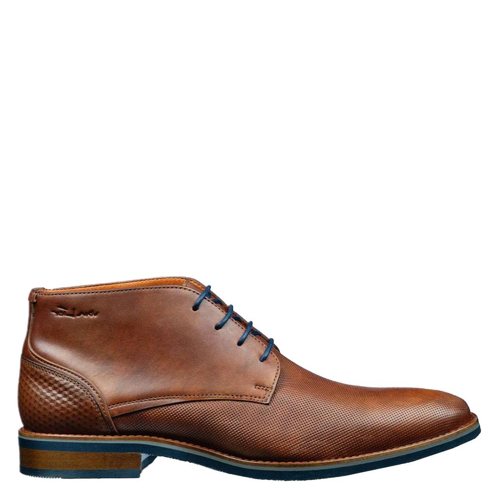 Cognackleurige heren Van Lier leren veterschoenen -