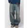 Equalité Julian baggy jeans met borduursels - blauw