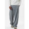 Equalité wide leg casual broek met borduursels - grijs