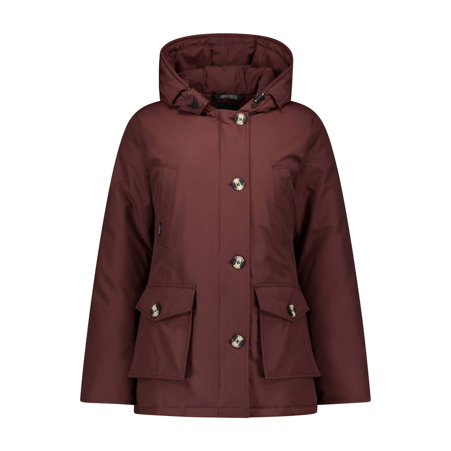 Airforce 4 POCKET PARKA katoenen winterparka roodbruin