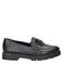 Rieker imitatieleren loafers met profielzool - zwart