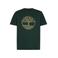 Timberland regular fit T-shirt met logo - donkergroen