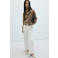Mango gebreid vest met wol - lichtbruin