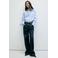 Mango gestreepte blouse - blauw