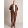 Yest Curve regular fit gestreepte blazer Plus Size - bruin