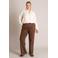 Yest Curve regular waist wide leg gestreepte broek - bruin