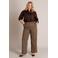 Yest Curve slim fit geruite broek Plus Size - bruin