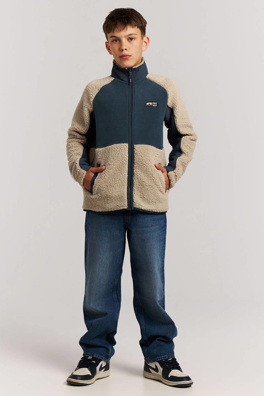Protest teddy jas - donkerblauw