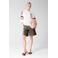 Shoeby imitatieleren wide leg bermuda short - bruin