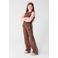 Shoeby high waist casual broek - bruin