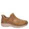 Skechers suède instappers met profielzool en borduursels - cognac