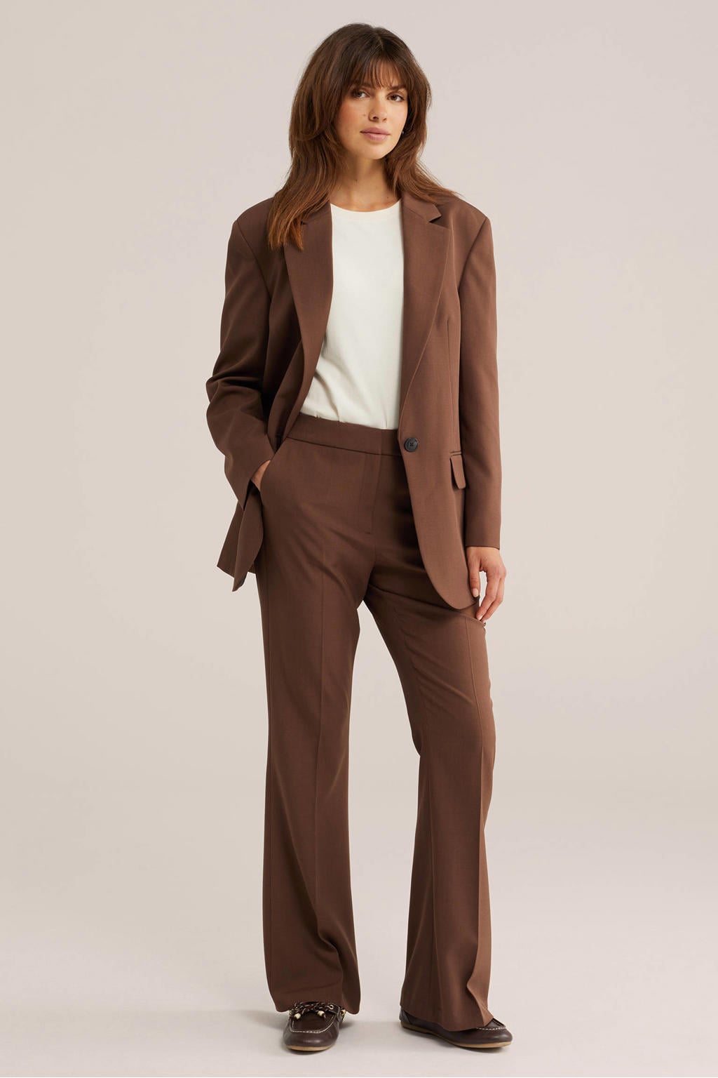 WE Fashion regular blazer - bruin