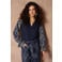 Lofty Manner top met borduursels - donkerblauw