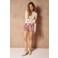 Lofty Manner top met ajourdetails - beige