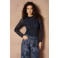 Lofty Manner kanten top - donkerblauw