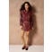 Lofty Manner jacquard bomberjack met glitters en print - rood
