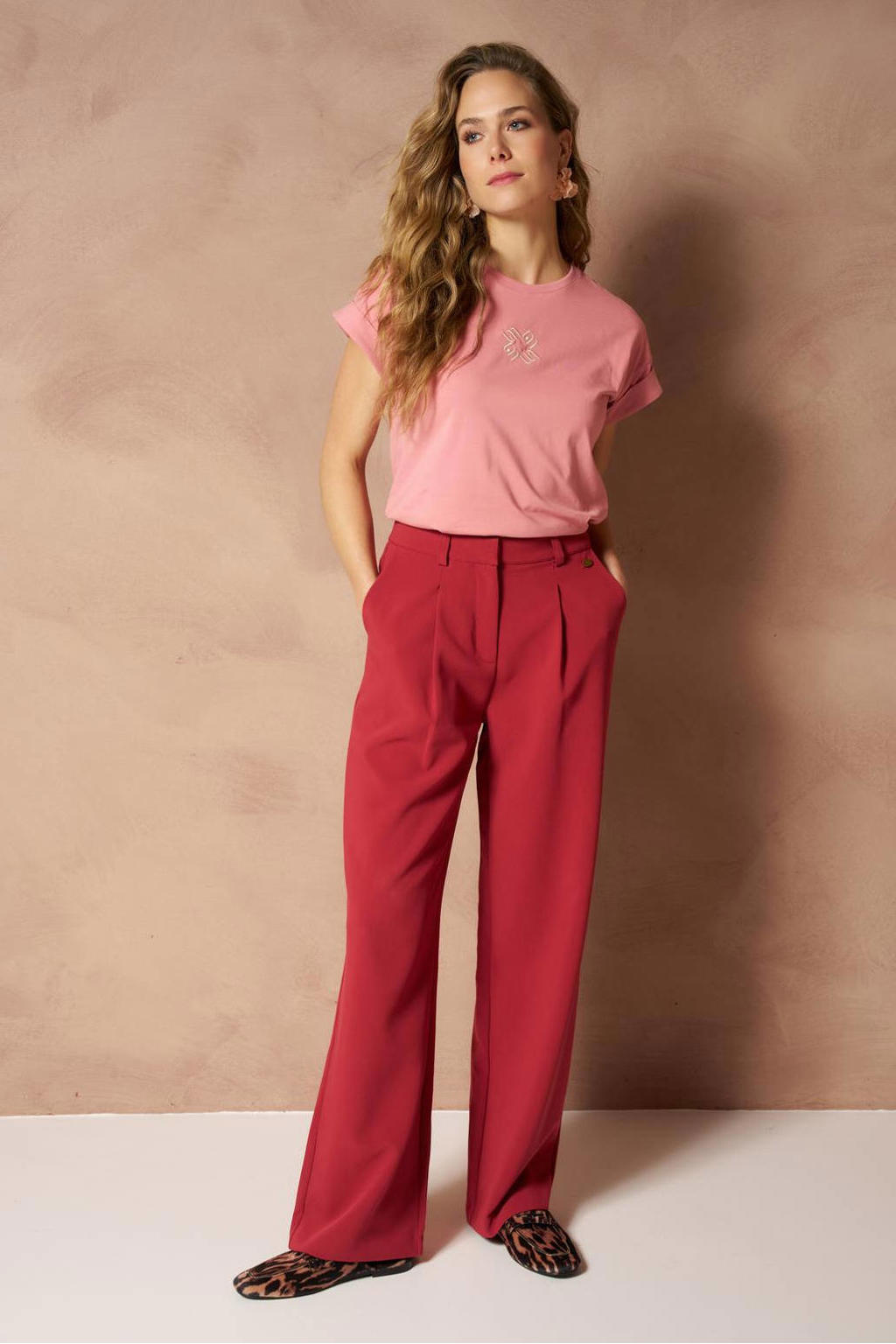 Lofty Manner wide leg broek - rood