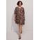 Zizzi A-lijn jurk Plus Size met print - bruin