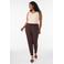 Zizzi regular fit casual broek Plus Size - donkerbruin