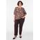 Zizzi top Plus Size met print - bruin