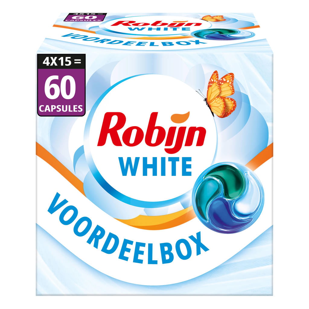 Robijn Classics 4-in-1 wascapsules Stralend Wit - 4 x 15 wasbeurten