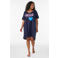 Zizzi Plus Size nachthemd - donkerblauw