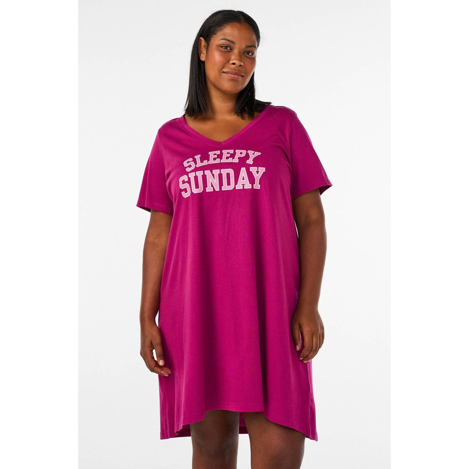 Zizzi Plus Size nachthemd fuchsia