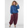 Zizzi high waist ballon broek Plus Size - donkerrood