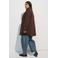 Zizzi winterjas Plus Size - donkerbruin