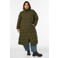 Zizzi Plus Size winterjas met split - donkergroen