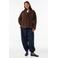 Zizzi teddy jas Plus Size - donkerbruin