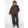 Zizzi Plus Size gewatteerde jas met print - bruin