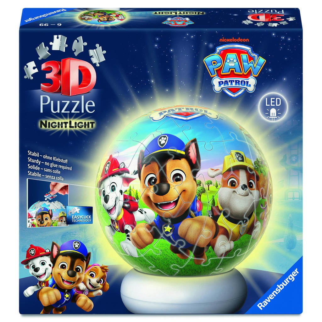 Ravensburger 3D Puzzle NightLight Paw Patrol - 72 stukjes