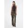 Modström denim wide leg camouflage broek - groen