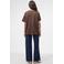 PIECES oversized T-shirt - donkerbruin