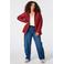 MS Mode gewatteerde tussenjas Plus Size - rood