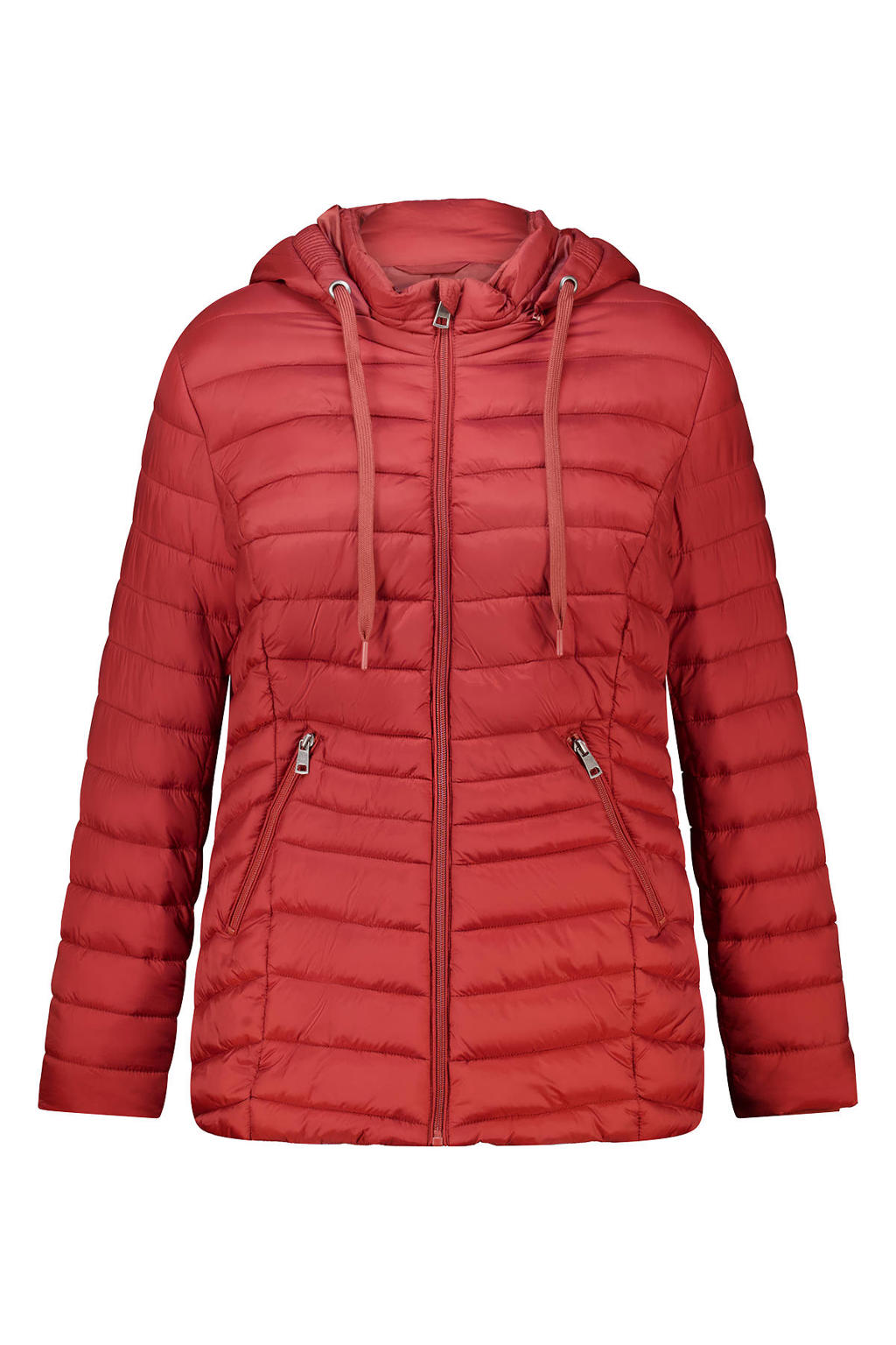 MS Mode gewatteerde tussenjas Plus Size - rood