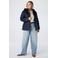 MS Mode Plus Size gewatteerde jas - donkerblauw