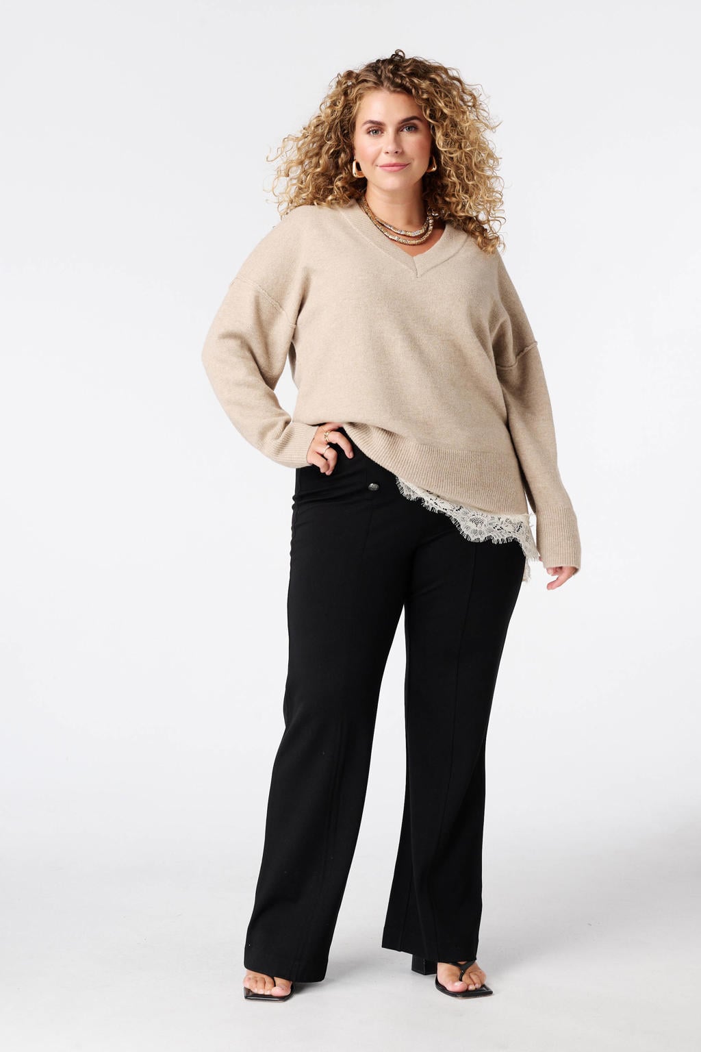 MS Mode straight legging zwart