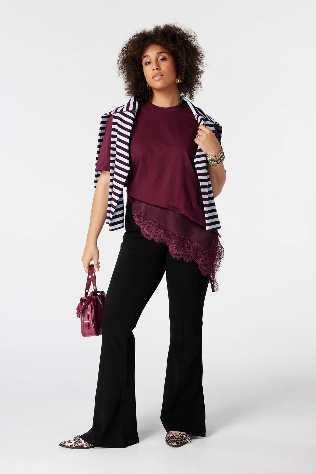 MS Mode flared legging zwart