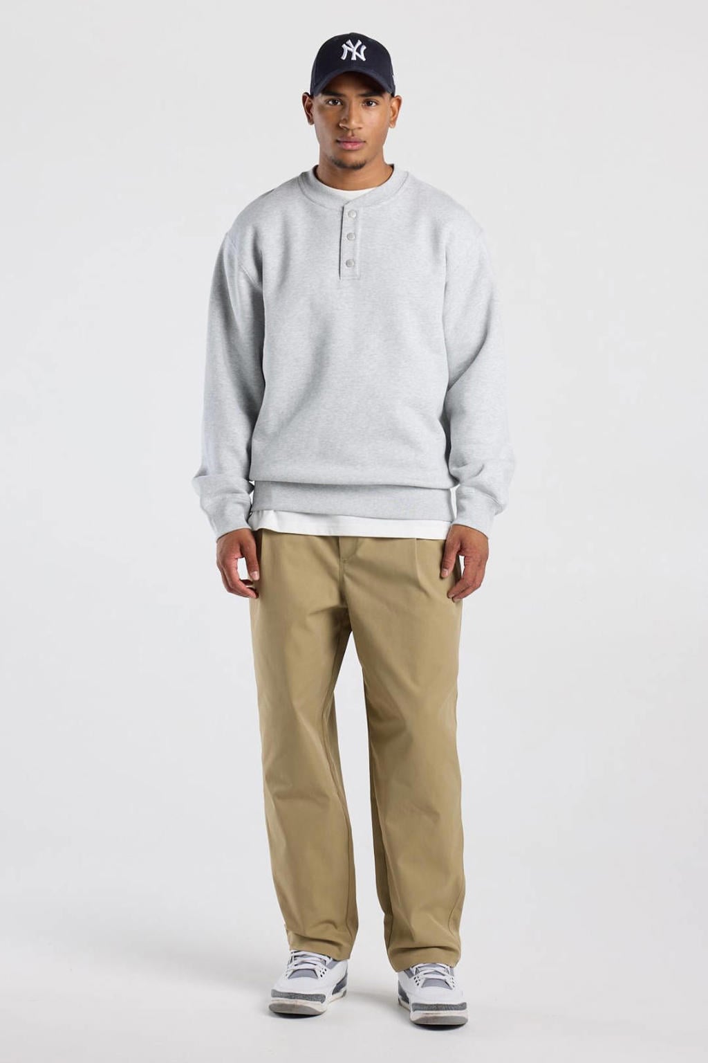 America Today oversized sweater - lichtgrijs